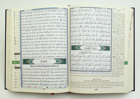 Tajweed Quran with English Translation and Transliteration (Random Colour)