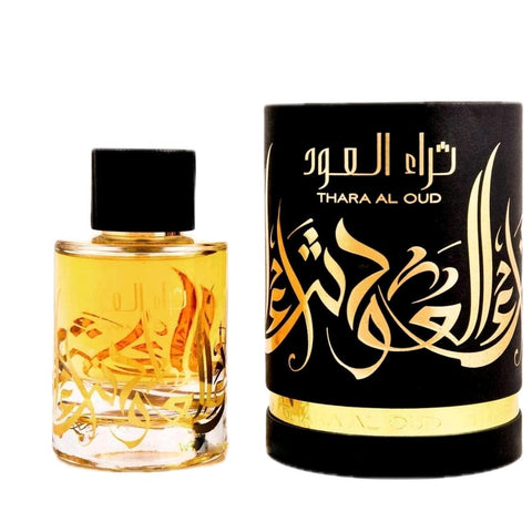 Thara Al Oud 100ml EDP by Ard Al Zaafaran - Thara Al Oud 100ml EDP  Top notes: bergamot, Nepalese oud and spices  Heart: rose, orange blossom, jasmine, patchwork leaves