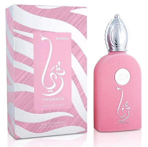 Thuraya ROSSA NEW 2024 100ml EDP - Top :Peach, Strawberry, Raspberry Middle : Rose, Orange Flower, Heliotrope Base : Cream, Sandalwood, Musk