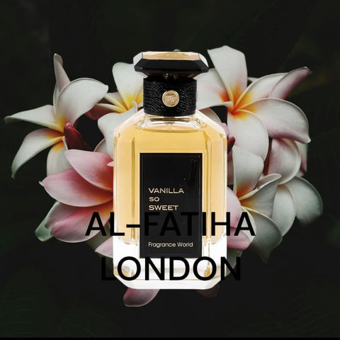 Vanilla So Sweet 100ml EDP by Fragrance World - Top Notes: Incense, Bergamot, Pink Pepper  Middle Notes: Bulgarian Rose, Comorian Ylang-Ylang, Jasmine  Base Notes: Benzoin, Rum, Vanilla
