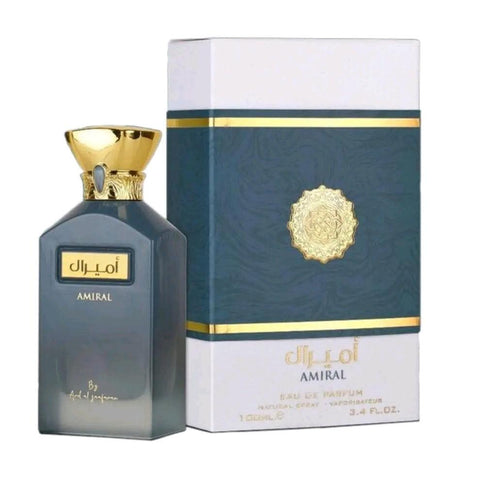 Amiral Perfume 100ml EDP by Ard Al Zaafaran - Top notes:  Lemon, Apples,Pink pepper, Grapefruit. Heart notes: Cinnamon,Violet,Orchid. Base notes: Musk,Tonka bean,Sandalwood,Amber, Moss.