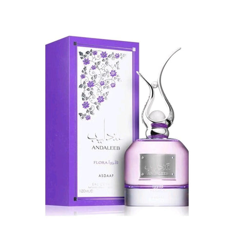 Andaleeb Flora Perfume 100ml EDP by Asdaaf - Top: Sweet Flowers, Berries, Tangerine  Heart: Musk, Fruits and Amber Base: Musk, Roses, Vanilla and Wood