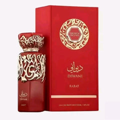 Diwani Rabat 100ml EDP by French Avenue (Fragrance World) - Top Notes: Grapefruit, Peach, Blackcurrant  Middle Notes: Magnolia, Amber, Tuberose, Iris, Jasmine, Lily-Of-The-Valley  Base Notes: Cedar, Patchouli, Birch, Vetiver, Sandalwood