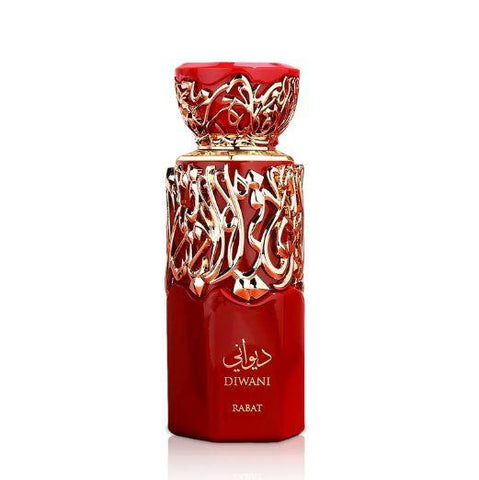 Diwani Rabat 100ml EDP by French Avenue (Fragrance World) - Top Notes: Grapefruit, Peach, Blackcurrant  Middle Notes: Magnolia, Amber, Tuberose, Iris, Jasmine, Lily-Of-The-Valley  Base Notes: Cedar, Patchouli, Birch, Vetiver, Sandalwood