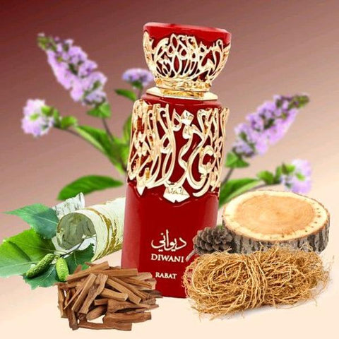 Diwani Rabat 100ml EDP by French Avenue (Fragrance World) - Top Notes: Grapefruit, Peach, Blackcurrant  Middle Notes: Magnolia, Amber, Tuberose, Iris, Jasmine, Lily-Of-The-Valley  Base Notes: Cedar, Patchouli, Birch, Vetiver, Sandalwood