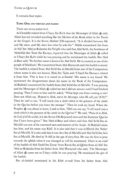 Tafsir al Qurtubi The General Judgments of the Qur'an and Clarification of what it contains of the Sunnah and ayahs of Discrimination