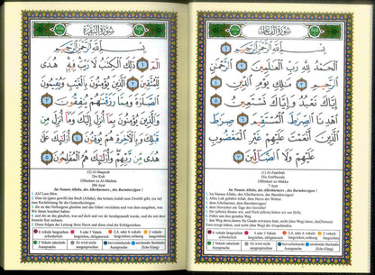 Tajweed Quran with Meanings Translation in Deutscher Sprache : German