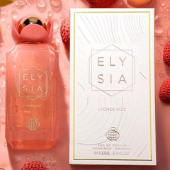 ELYSIA LYCHEE FIZZ 100ML EDP - Top notes: lychee, black currant, red apple, Italian lemon  Middle notes: violet, rose, jasmine sambac  Base notes: sugar, vanilla absolute, musk, amber, sandalwood, cedar