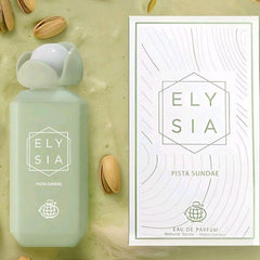 ELYSIA PISTA SUNDAE 100ML EDP - Top notes: pistachio, hazelnut, ice cream  Middle notes: jasmine, pear, raspberry  Base notes: cream, vanilla, marshmallow