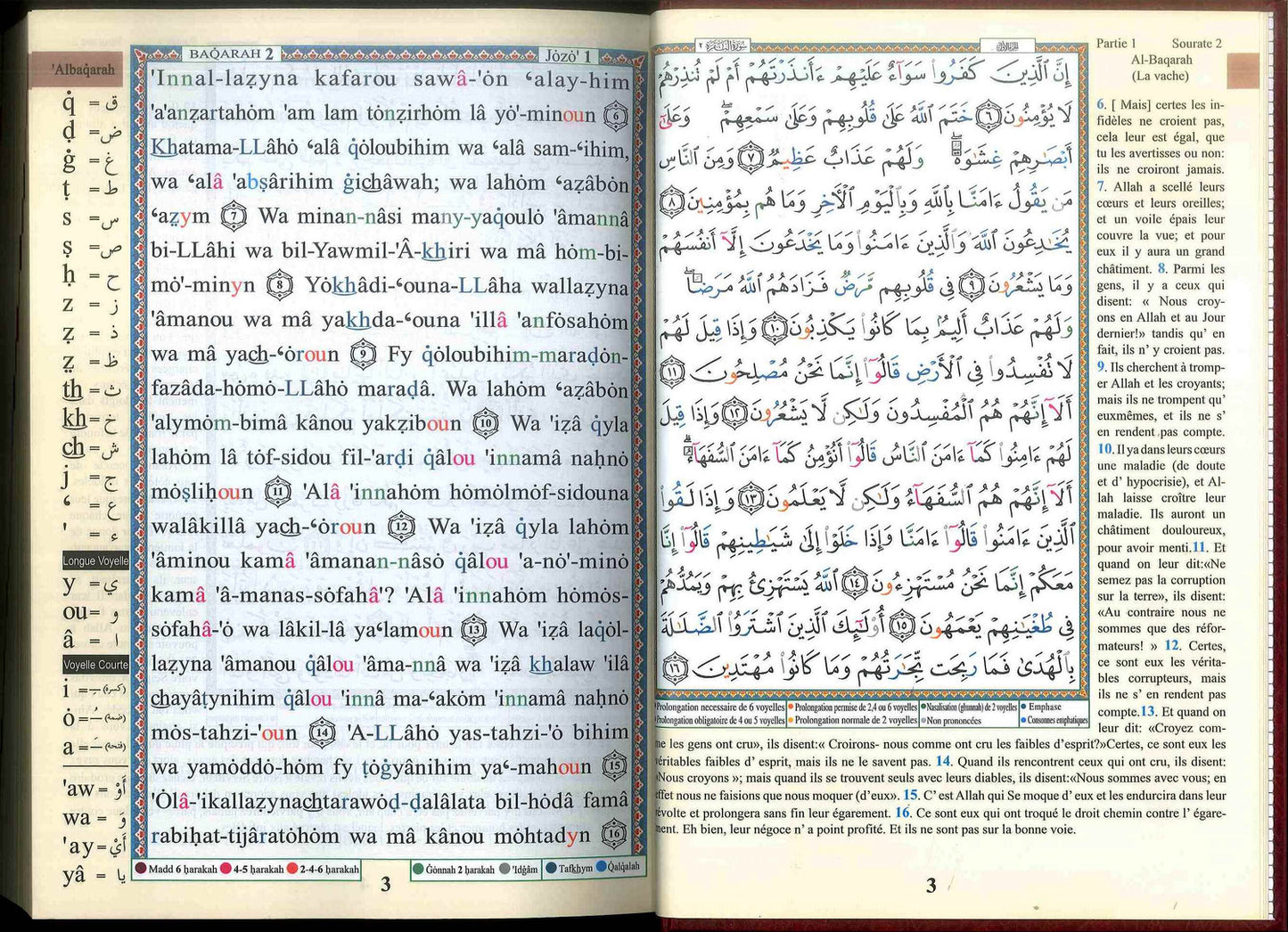 Tajweed Quran | Translation and Transliteration – French