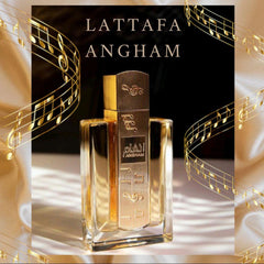 Angham 100ml by Lattafa for women and men - Top Notes: Mandarin, Ginger, Pink Pepper  Heart Notes: Praline, Lavender, Cacao  Base Notes: Musk, Amber, Vanilla