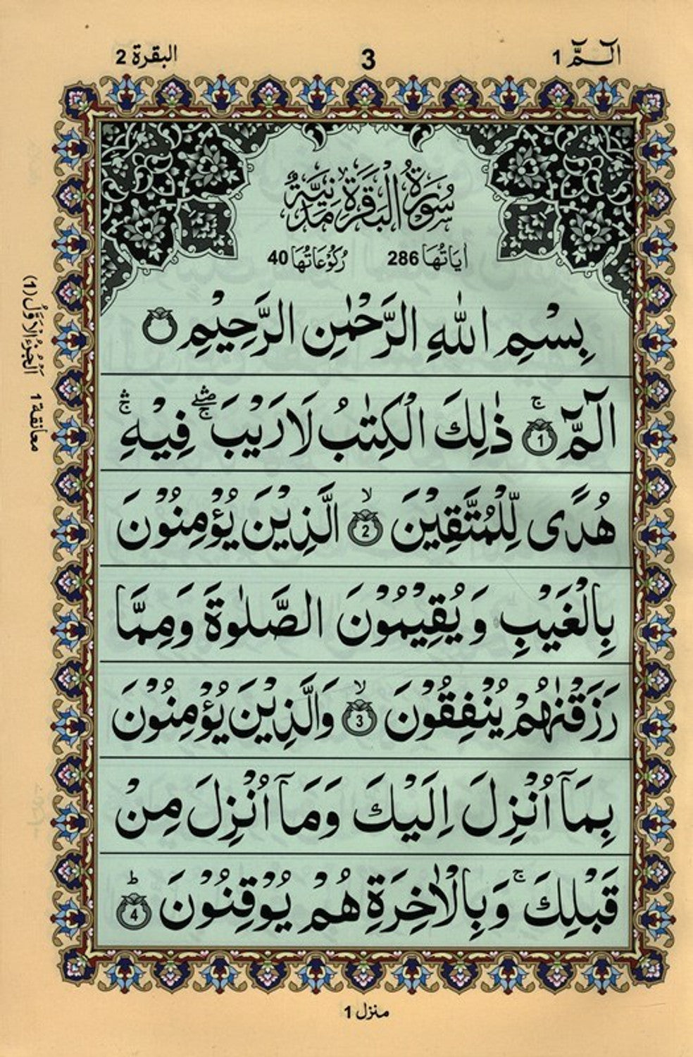 Holy Quran: 30 Juz/Siparah Set - 9 Lines (Art Paper with 2-Color)