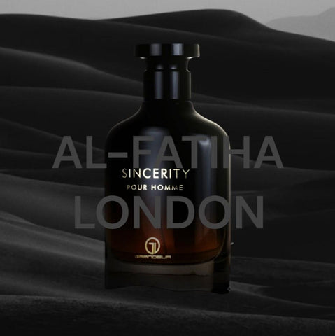 Sincerity Pour Homme Eau De Parfum For Men 100ml BY Grandeur UAE - Top Notes: Lavender, Water Notes, Basil, Marigold, Geranium Middle Notes : Tobako, Hay, Clary Sage, Moepel accord Base Notes: Sandalwood, Cypress, Musk, Labdanum, Amber