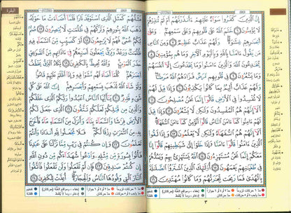 Tajweed Quran - Color coded Arabic only Large 17x24cm DM Delux